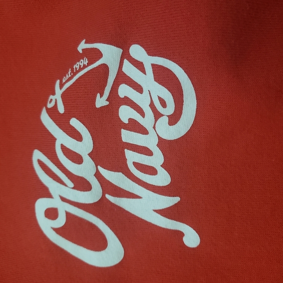 Orange & White Preowned Old Navy Hoodie - Picture 2 of 6